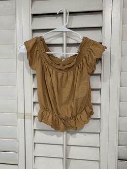 Yellow/Mustard Off The Shoulder Elastic Top