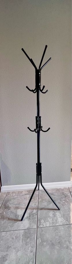 Black Metal Standing Coat Rack, Clothing Rack