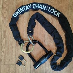 Grentay Chain Lock with 2 Keys for Bicycle Moped Scooter 