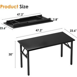 Computer Desk - Folding Table - 47 Inches Long