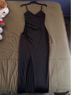 Formal Black Dress with Leg Slit