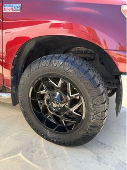4 Toyota Tundra Mayhem Wheels + TerrainPro Amp A/T Tires  LT285/60R20