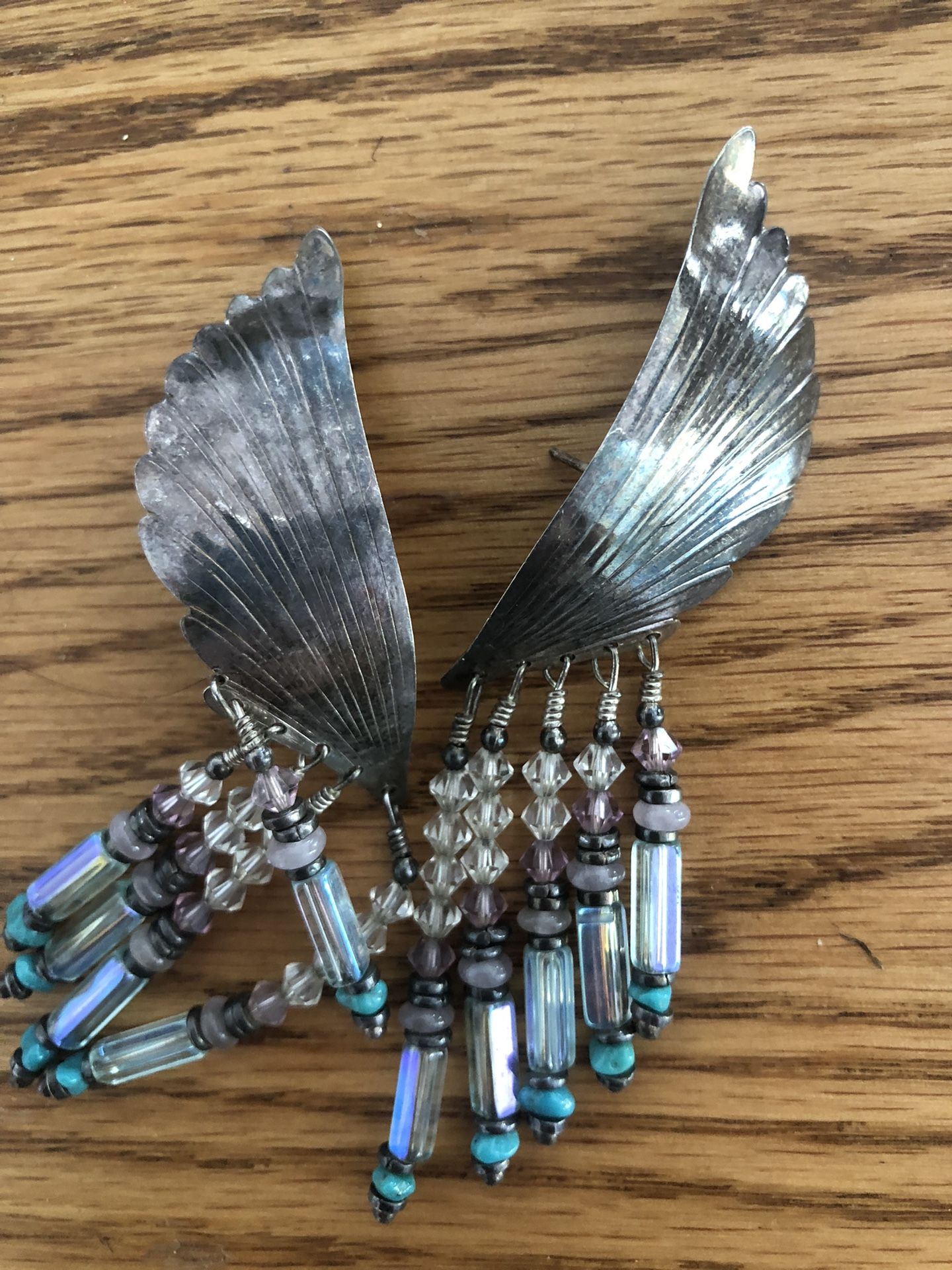 Two Pair Of Silver Earrings