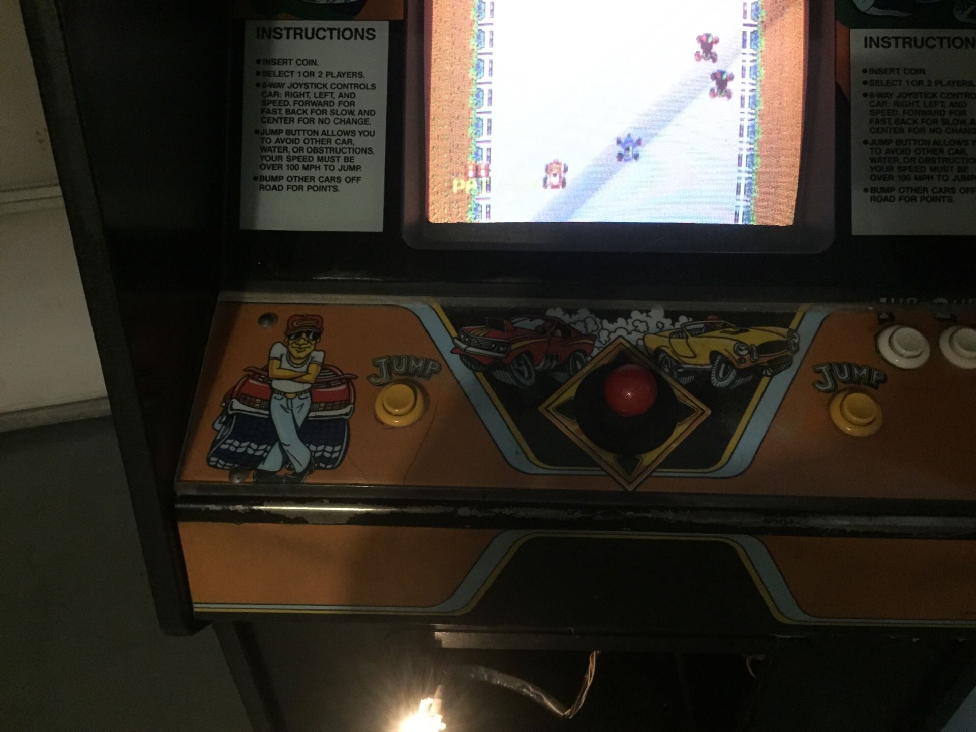 Bally's cool Bump 'N' Jump Arcade Game! Dedicated Cabinet Gameplay Video 