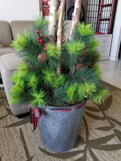 Large holiday pine decor