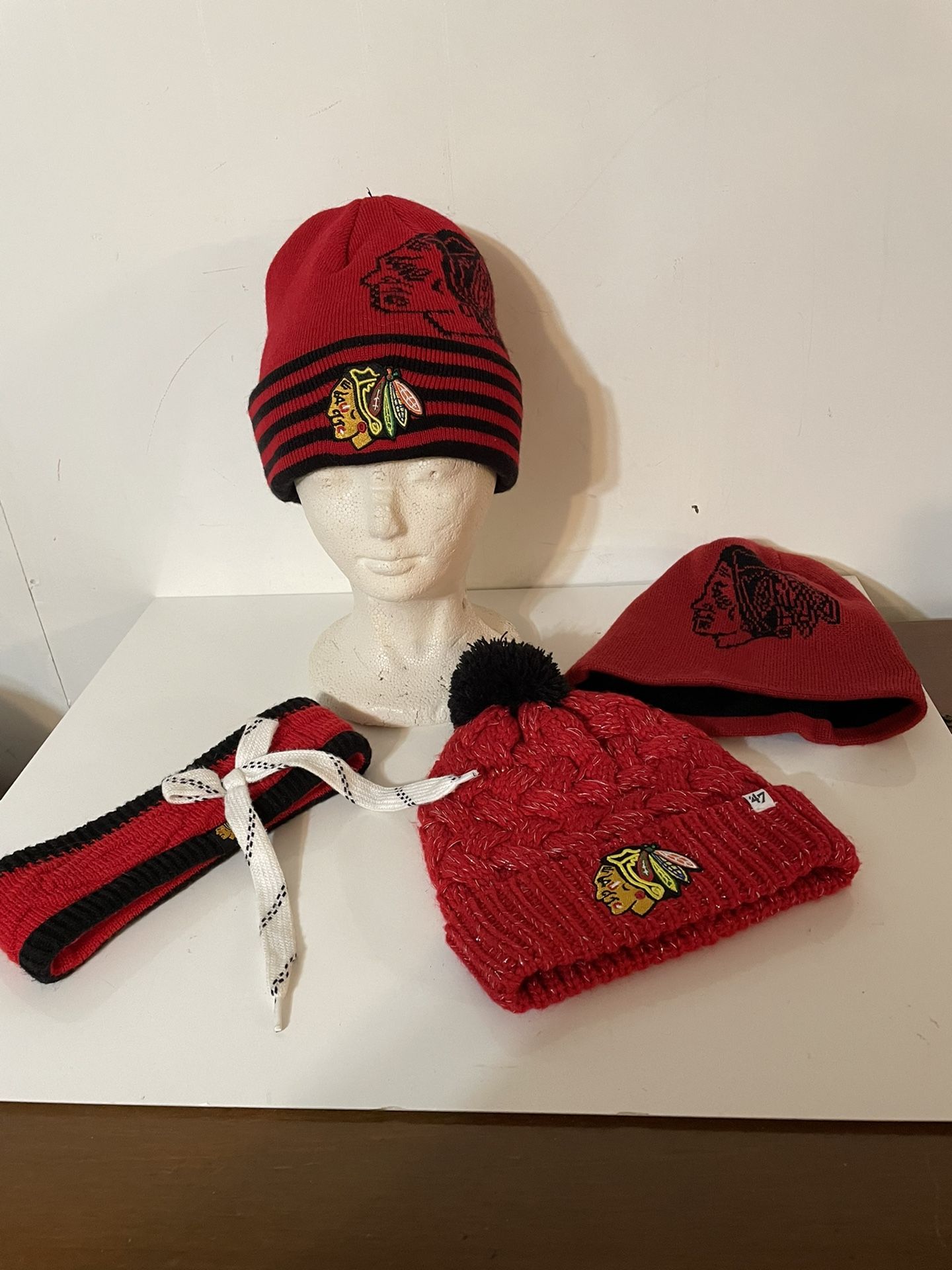 Chicago Blackhawks Hats- Sold Together