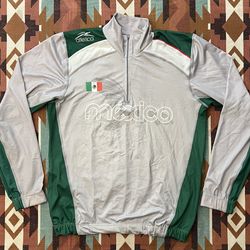 VTG Atletica Y2K Mexico Olympic National Team Warmup Quarter Zip Jacket Size XL