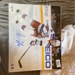Oscar Lindberg Signed Rangers Photo