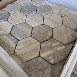 Pala Palladium Tumbled Hexagon Tiles
