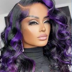 30” Skunk Stripe Body Wave Wig