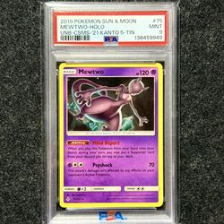 Pokémon - PSA 9 Mewtwo Holo #75 - Unbroken Bonds