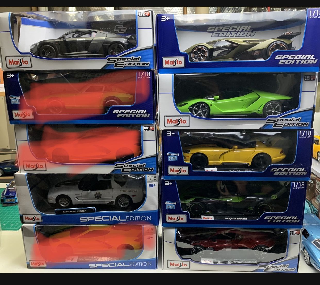 Diecast 1/18 Super Car Lot
