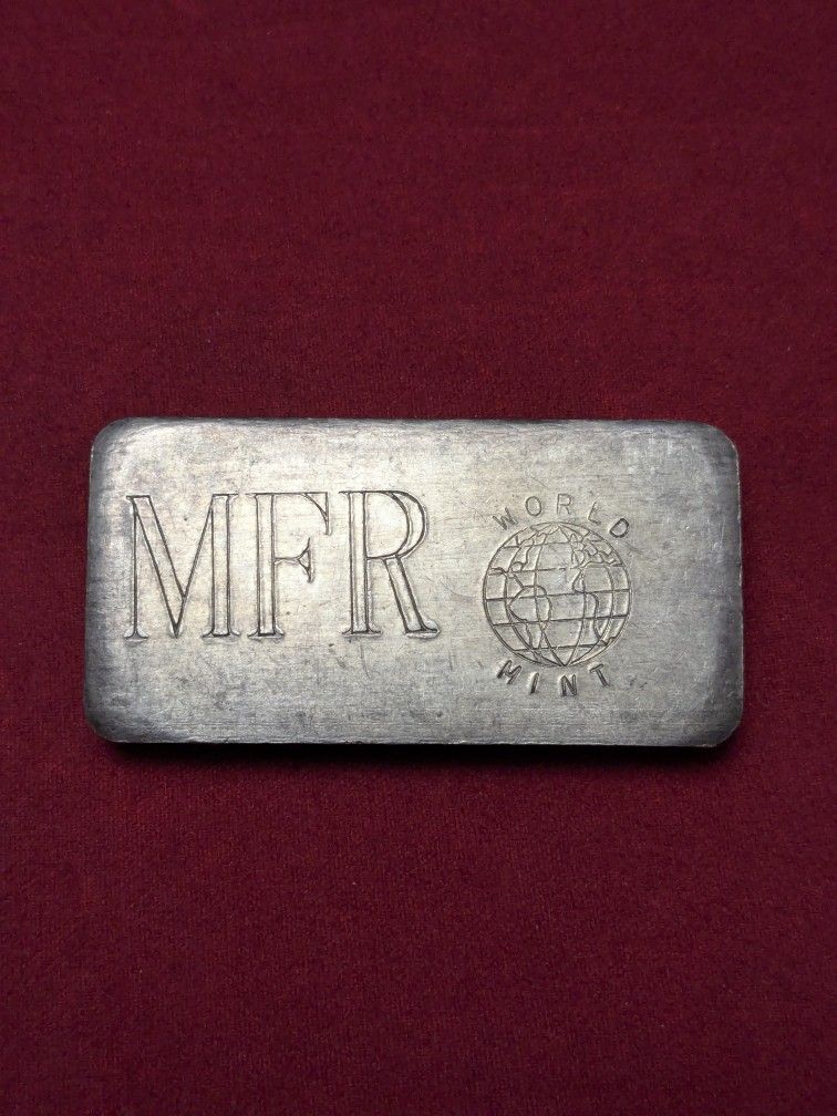 Silver .999 Bar 3ozs. MFR World Mint 1968 Vintage Rare