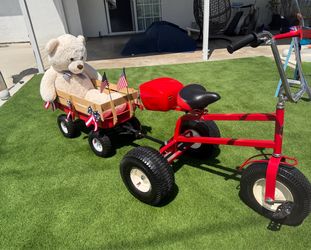 BEAUTIFUL RHINO TRIKE BIKE with WAGON TRAILER