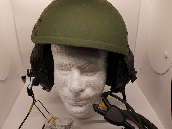 US CVC Tanker Helmet Combat Vehicle Crewman DH-132B Shell w Liner Headset Medium