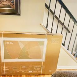 TCL - 65" Class A300W NXTVISION Series 4K QLED Lifestyle TV with Ultra Matte Screen and Flush Wall Mount  TCL 65A300W  2024 Model  Delivery