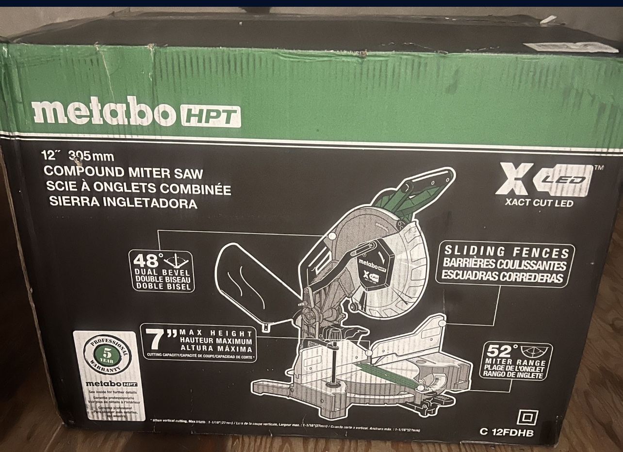METABO 12” DUAL BEVEL COMPOUND MITER SAW