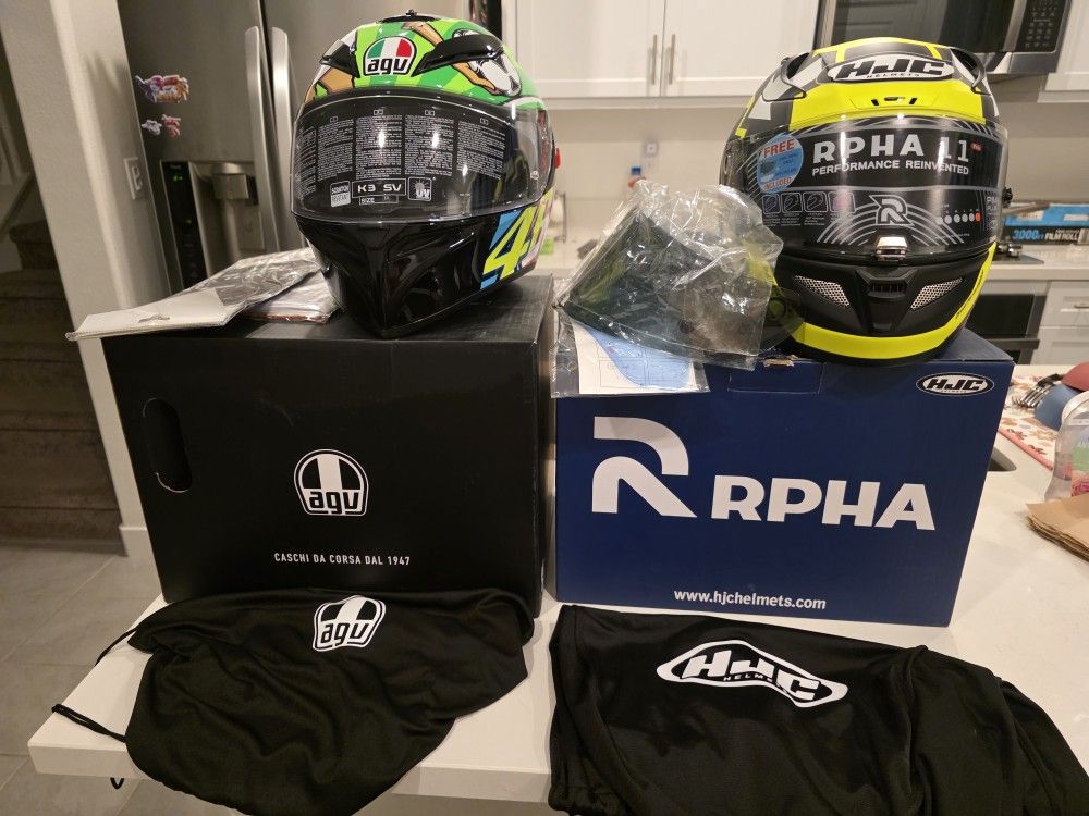 HJC RPHA 11 Pro Ianonne And AGV K3 Mugello Helmet
