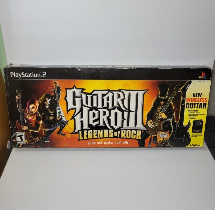 PS2 Guitar Hero III Legends Of Rock Bundle Tested And Working