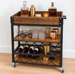 Bar Cart On Wheels