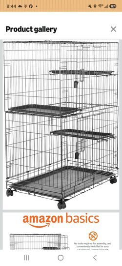 Amazon Basics Large 3-Tier Cat Cage Playpen