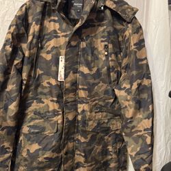 Olive Camo Parka Jacket 