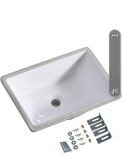 Under Mount Vessel Sink, Future Height 16" x 11", 16 inch by 11 inch, Under Counter Bathroom Sink, Vanity Sink Top, White Color