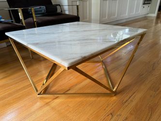 Marble And Gold Coffee Table