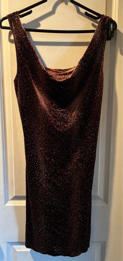 Beautiful Dress  Dark Brown with Gold Glitter size Small Near New
