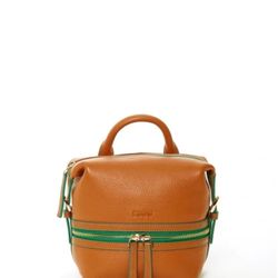 SUSU Ashley Small Brown Leather Backpack Purse
