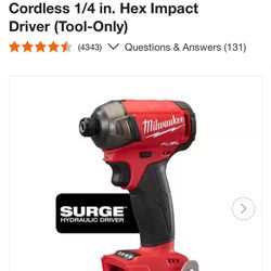 M18 Fuel Surge 1/4” Hex Impact. 