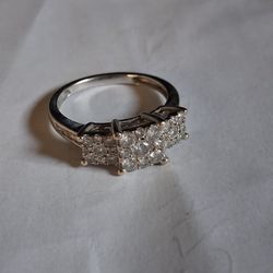 Macy's White Gold and Diamonds Engagement Ring
