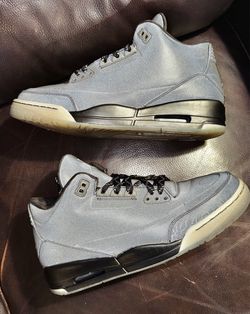 Rare 🔥!! Air Jordan 3 5Lab3 Reflective Black 3M 2014 – Size 10.5 !!