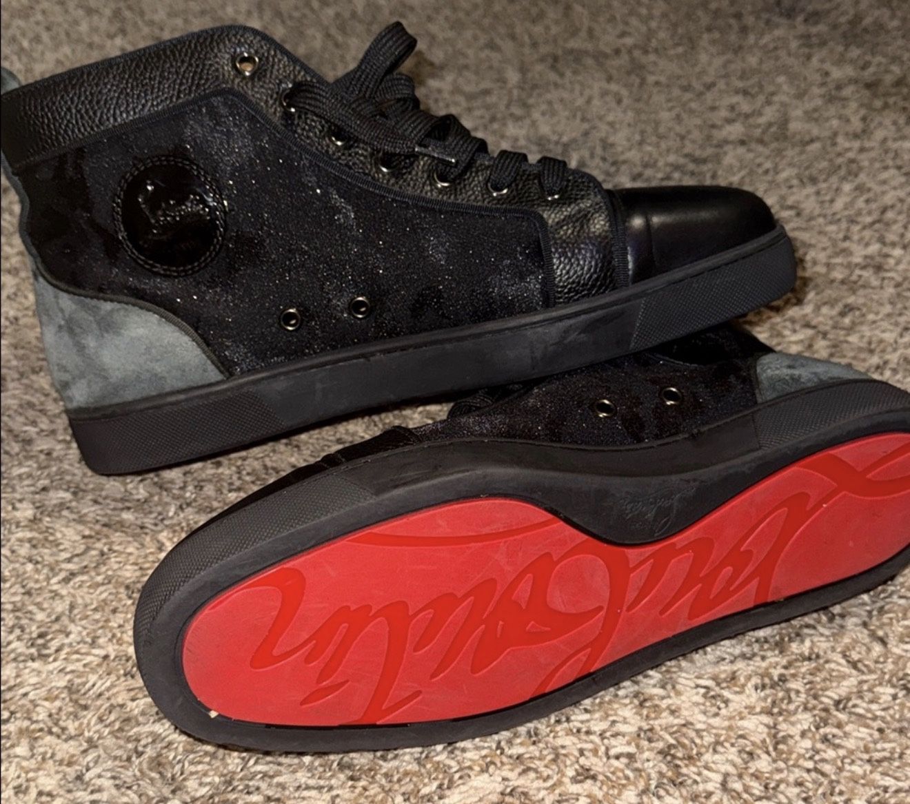 Christian Louboutin black And Grey Sneakers