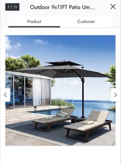 9’x11’ cantilever Patio Umbrella