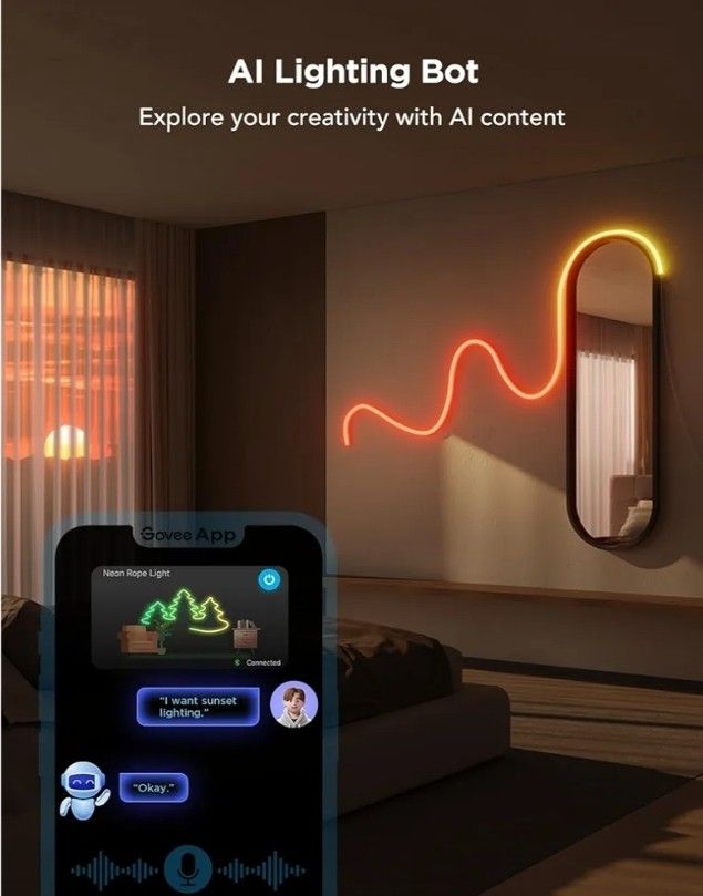 Govee RGBIC Neon Lights, LED Smart Neon Rope Light 2
