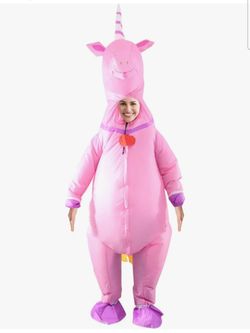 Inflatable Pink Unicorn Costume, adult