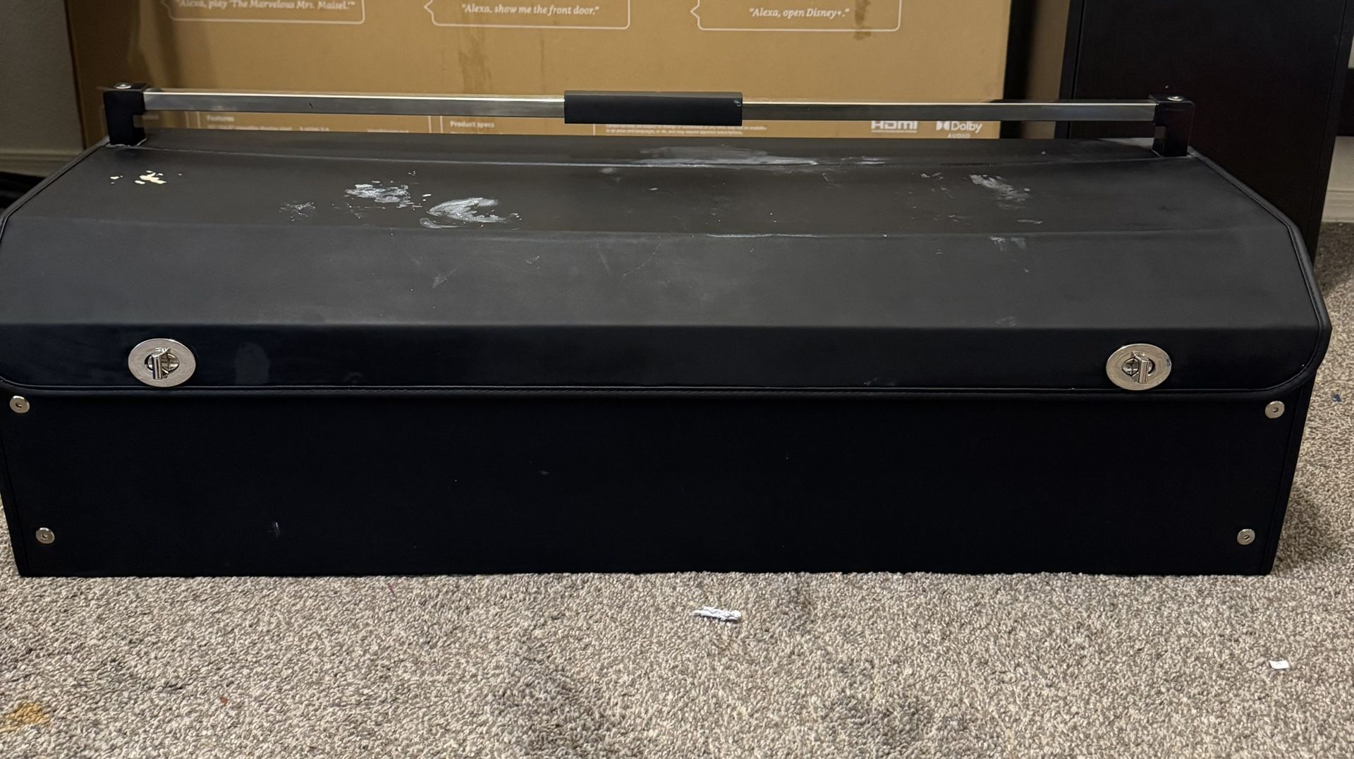 Large Car Cargo Storage Organizer / Truck Trunk Box - Black, Collapsible