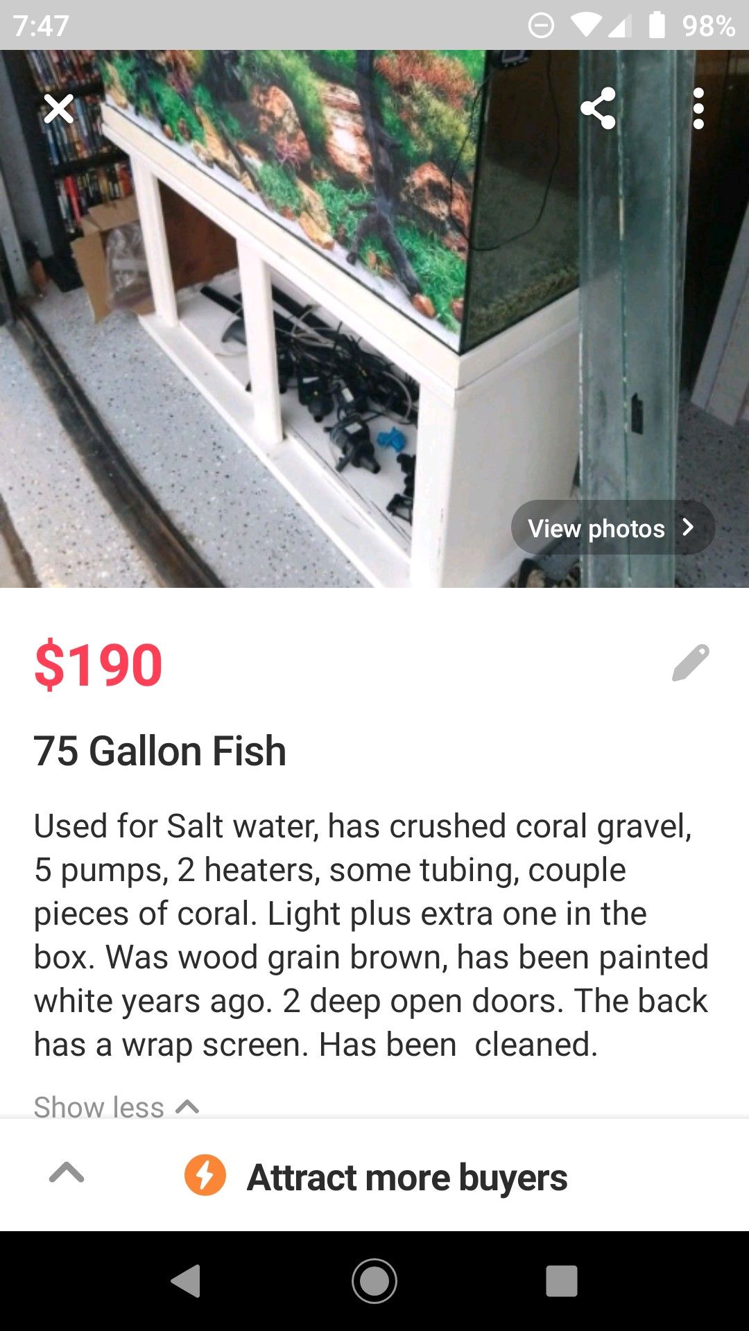 75 Gallon Fish tank