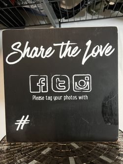 Hash Tag Sign For Wedding, Party