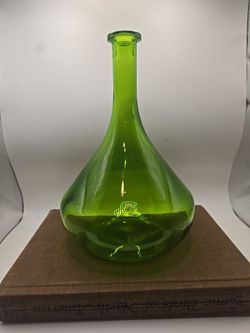 Vintage Green Glass Bottle / Decanter
