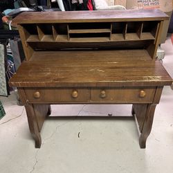 Old Wooden Desk (need Painting But Solid)