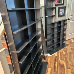 Lots-O-Lu 📺 Black DvD/VHS "Massive" Wall Unit  💿 Holds A Grip 📼