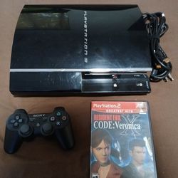 Playstation 3 PS3 Backwards Compatible Console With Game. Works 