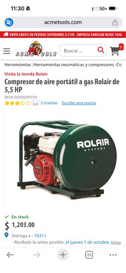 Gasoline air compressor