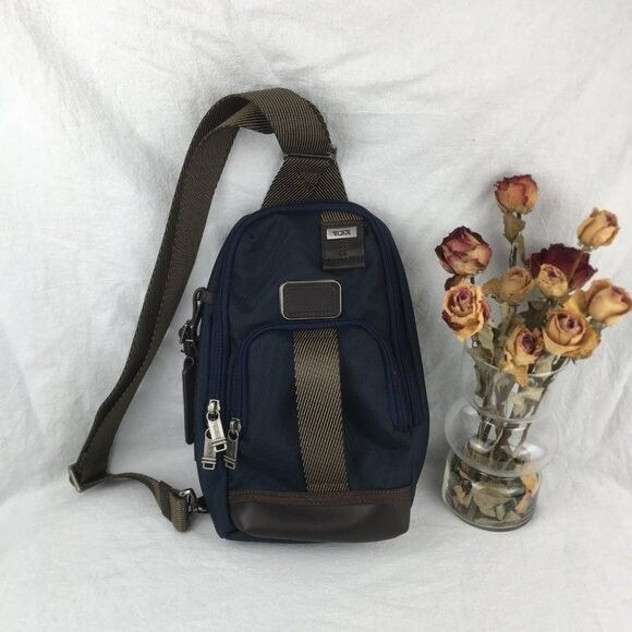 TUMl Black Nylon Crossbody Sling Bag