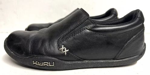 Kuru Kivi Black Leather Slip On Comfort Shoe Loafers Womens Size 10