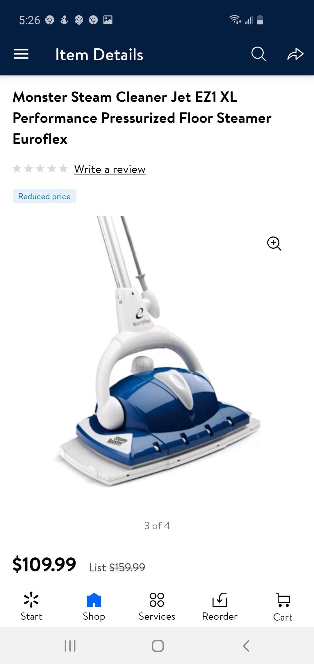 Euroflex Monster EZ1 Steam floor cleaner