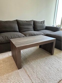 Wood coffee table