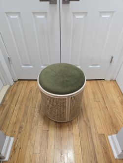 Wooden  Cane Ottoman